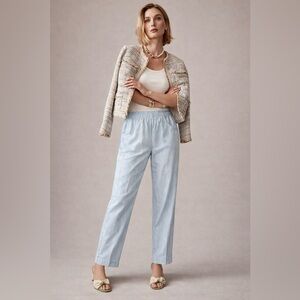 PK Elliot Blue Striped Cotton Casual Pants M Short